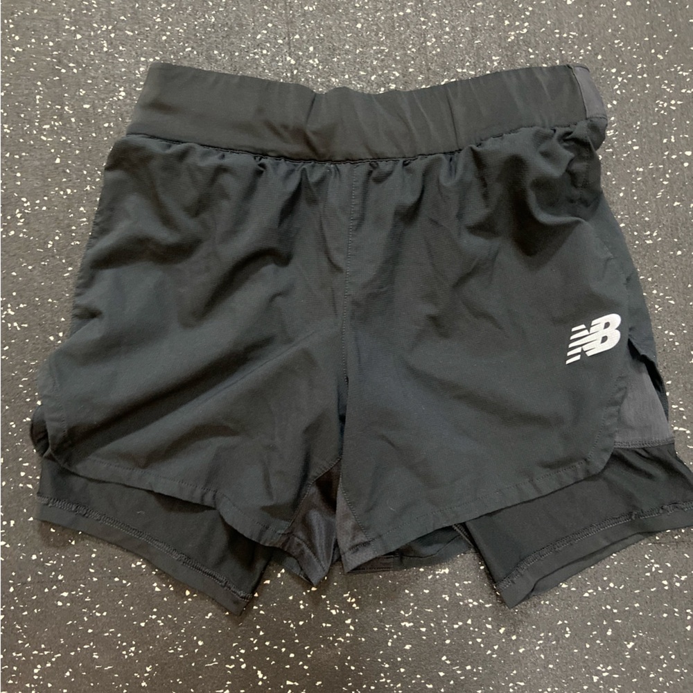 New Balance Jet Black Sports Shorts athletic running medium ladies M